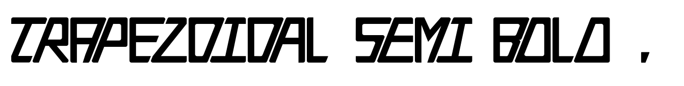 Trapezoidal Semi Bold Italic